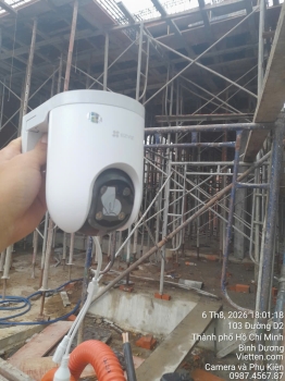 LẮP CAMERA H8C EZVIZ GIÁM SÁT CÔNG TRÌNH tại Khu dân cư Châu Thới, KP. Châu Thới, P. Đông Hòa, TP. Dĩ An (TP.HCM)